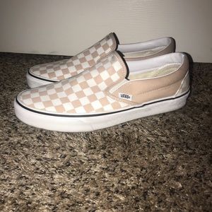 Tan checkered vans